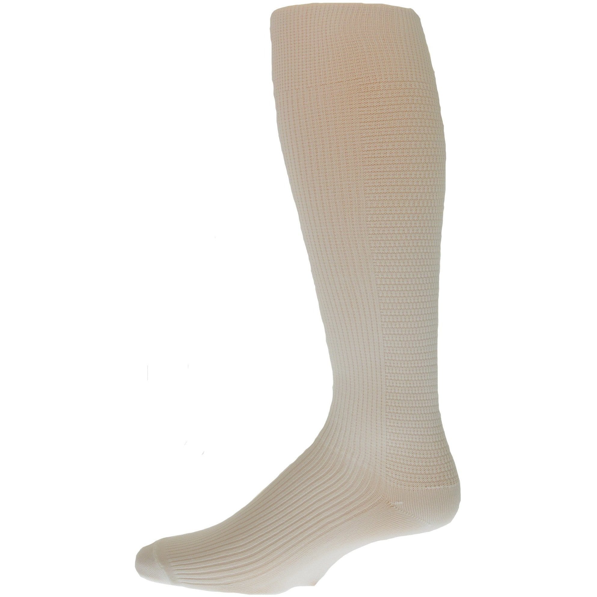 A pair of OTC Nylon Support Hose Compression Travel Socks, designed for comfort and circulation support, featuring a soft texture and over-the-calf design.